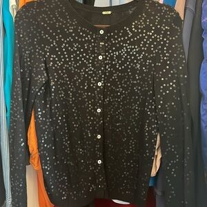 Chan Luu black sequin cardigan